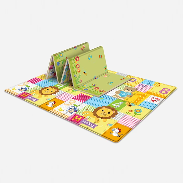 Children Non-Toxic Crawling Mat LDPE Foam Foldable Living Room Play Mat Tatami Carpet Waterproof Thickened Soft Padded Toys