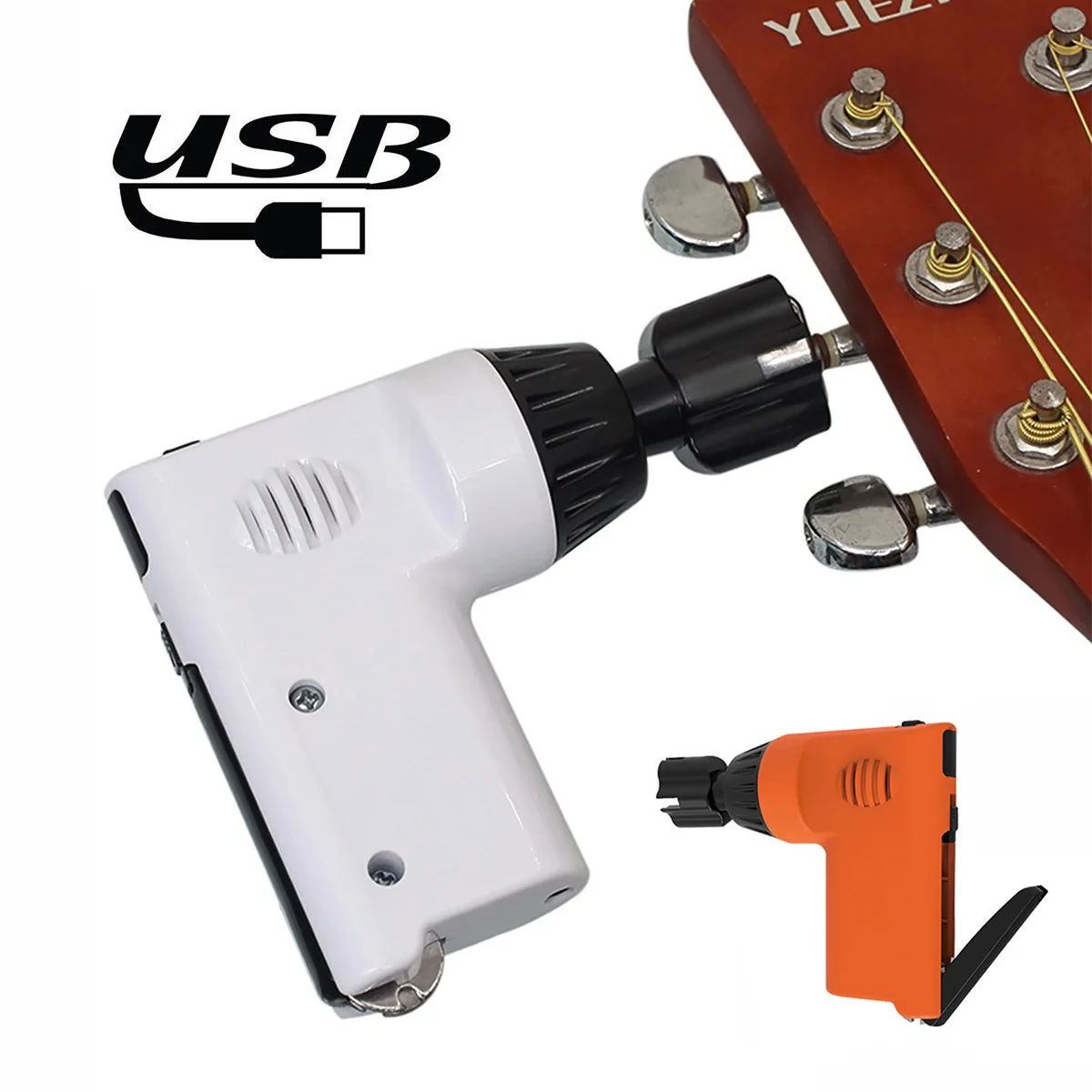 USB Rechargeable Portable Multi-function Guitar Electric String Winder Cutter Changing Tool Guitar Ukulele Bass