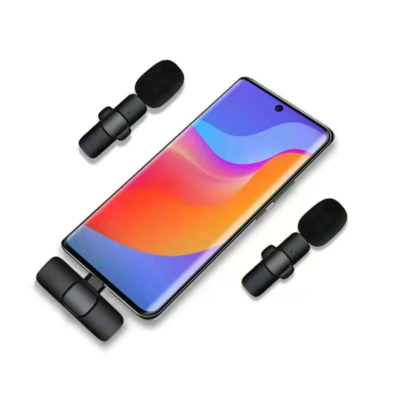 K8 K9 Wireless Lavalier Microphone Plug Play Auto-Sync Cordless Lapel Mic for IPhone Android Recording,Live Stream,Interview
