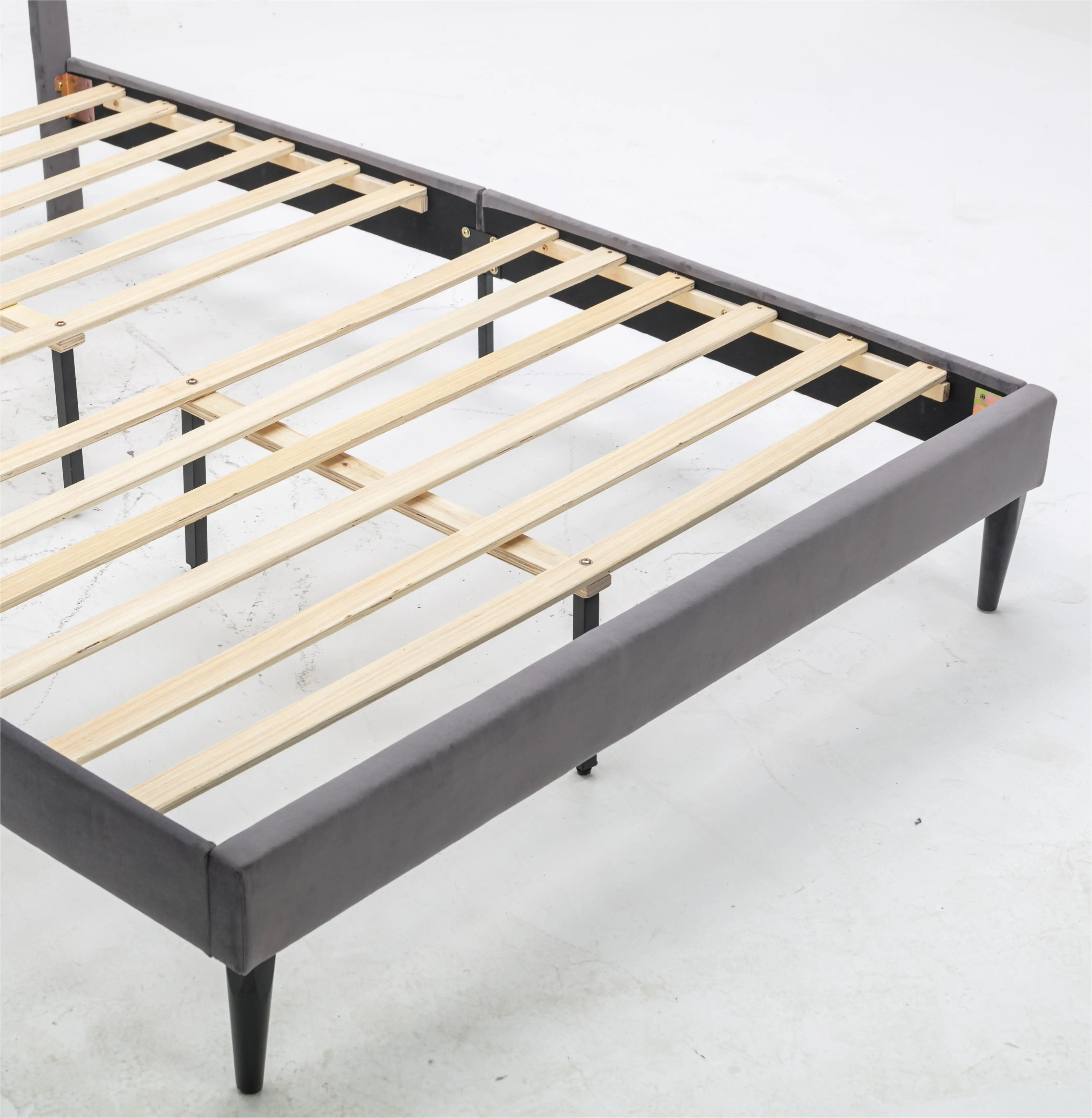 Factory Price Latest Design Tufted Royal king Size Queen Upholstered  Bed Frame
