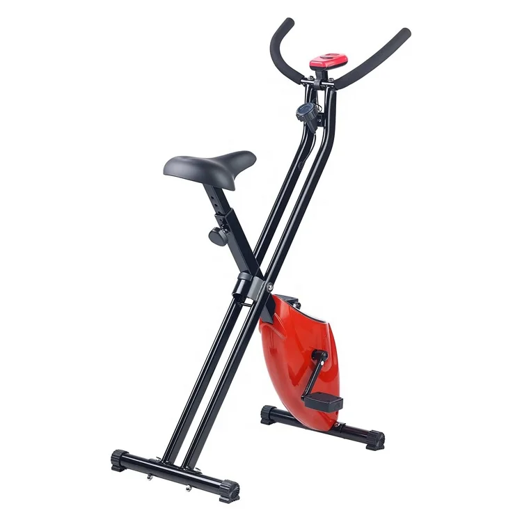 Portable Folding Exercise Bike with Training Computer 1.6kg Flywheel X-Bike Magnetic Exercise Bike