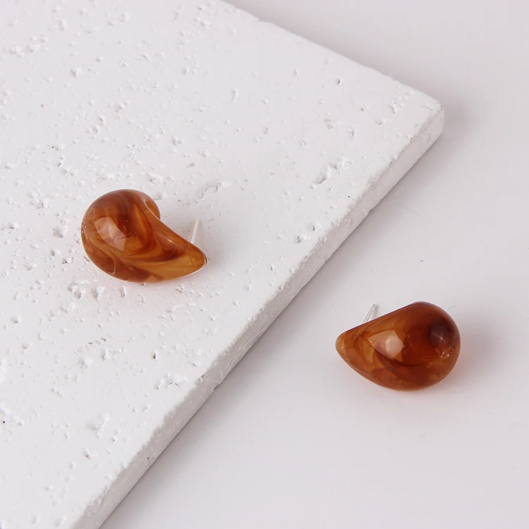 Fashion Women Acrylic Drop Earrings Wholesale Small Acetate Fashion Stud Earrings Acrylic Cute Earrings