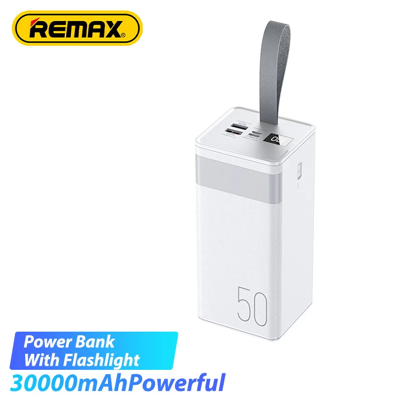 Remax RPP-61 портативный 50000 батарея мА/ч, четыре порта выходного сигнала Цифровой walkie talkie автомобильное СИД осветительный внешний аккумулятор 50000Mah зарядное устройство