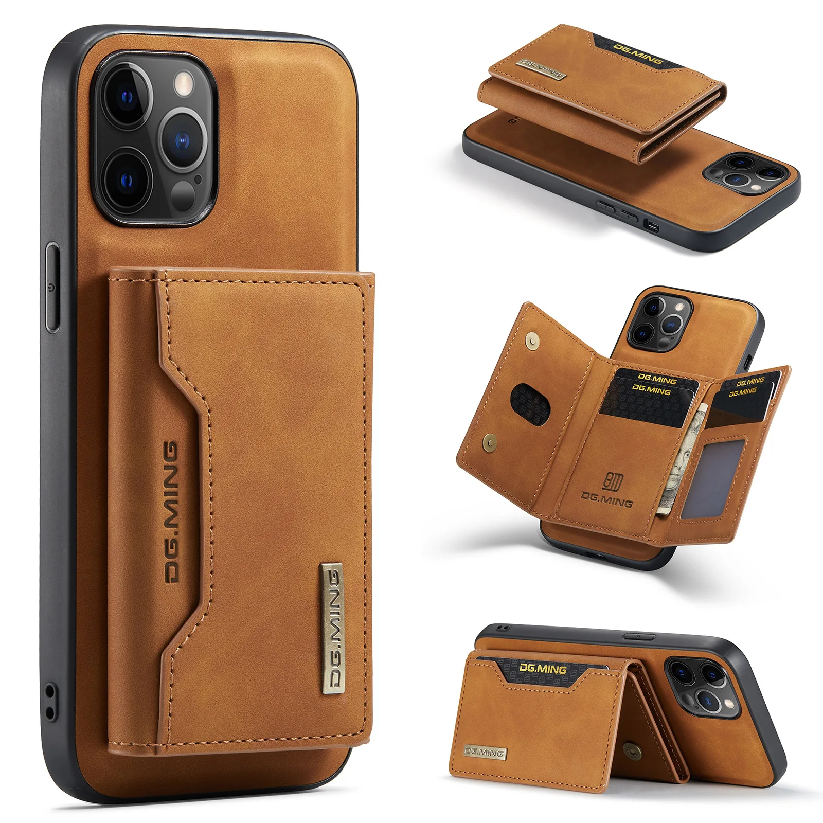 For iPhone 14 Pro Max Luxury Leather PU Cover For Samsung Magnetic card holder Wallet Mobile Phone Cases