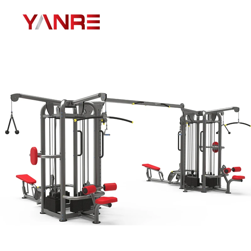 wholesale new design exercise functional trainer machine commercial gym fitness equipment 9 station multi gym