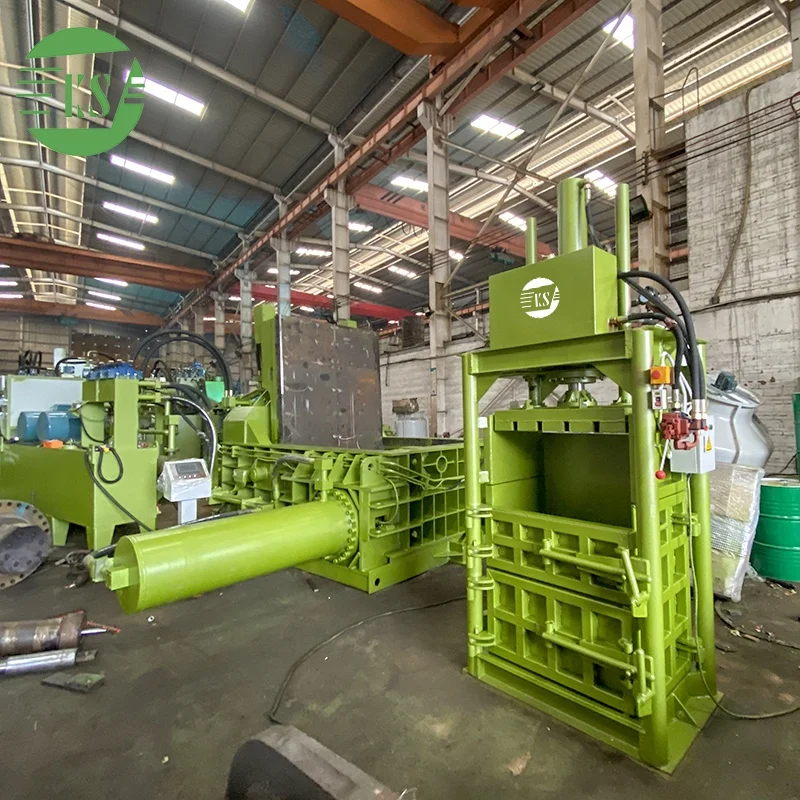 Factory price YJ-150 vertical hydraulic waste paper plastic pet bottle baler press machine