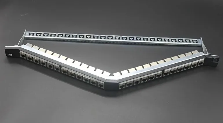  24 порта RJ45 прямоугольный патч-панель Cat7 с встроенным соединителем или разъемом keystone