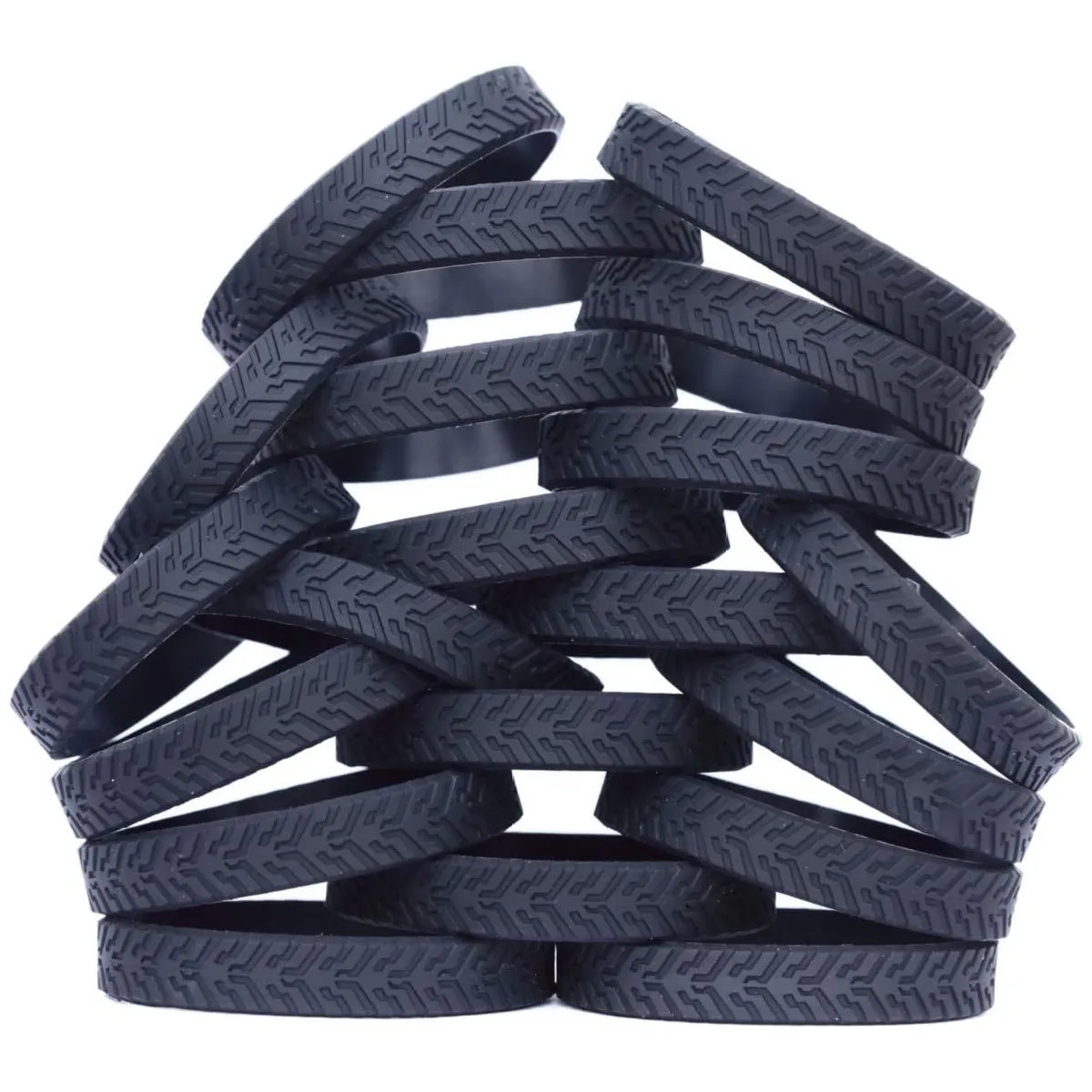 Wholesale Customized Silicone en Bracelet Tire Tread Silicone Rubber Bracelet Wristband