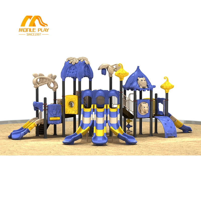 Детская игровая площадка с мультяшными животными