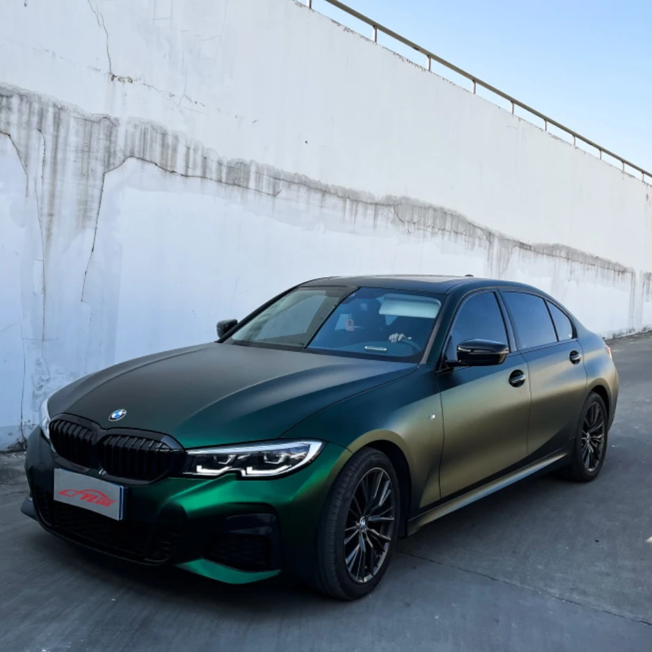 FYL 1.52x18m 5x59ft PET Venomous Green Car Vinyl Wrap