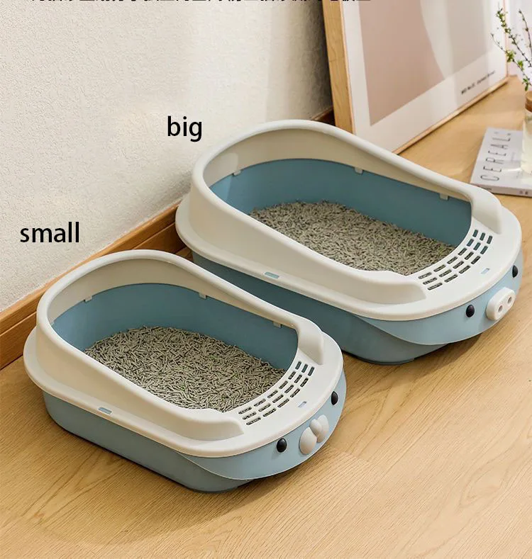 Pet Cleaning Plastic Cat Toilet Box Trays Large Fully Semi-enclosed Cat Toilet Deodorant