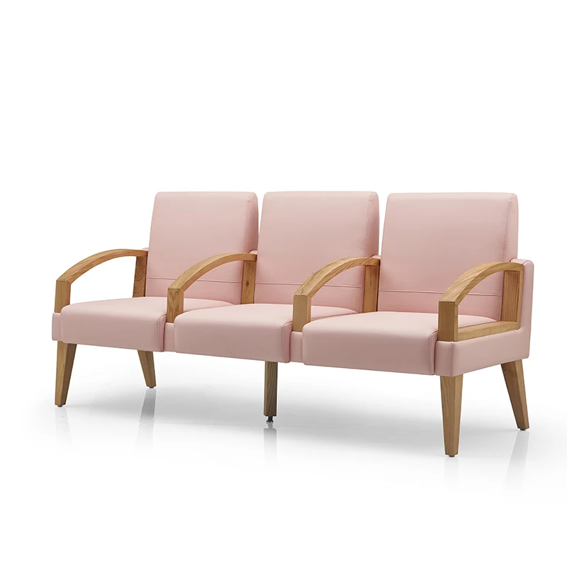 Factory Direct Sale 3-Seater Red PU Seating Airport & Hospital Waiting Room Chair for Visitors Designed for Optimal Comfort