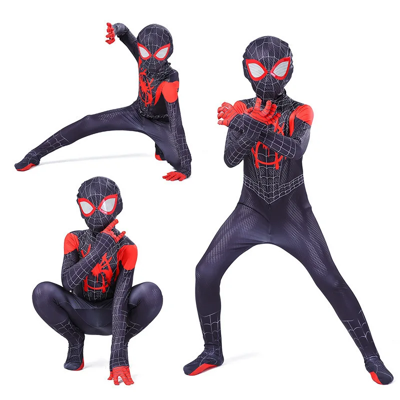 Hot Spiderman Costume Suits For Kids Adult Spider-man Fancy Dress Halloween Cosplay Party Clothing Suit Face cover