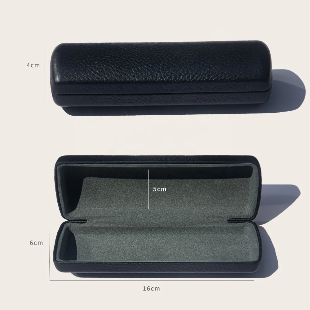 wholesale custom logo glasses hard case luxury women glasses case leather case for glasses