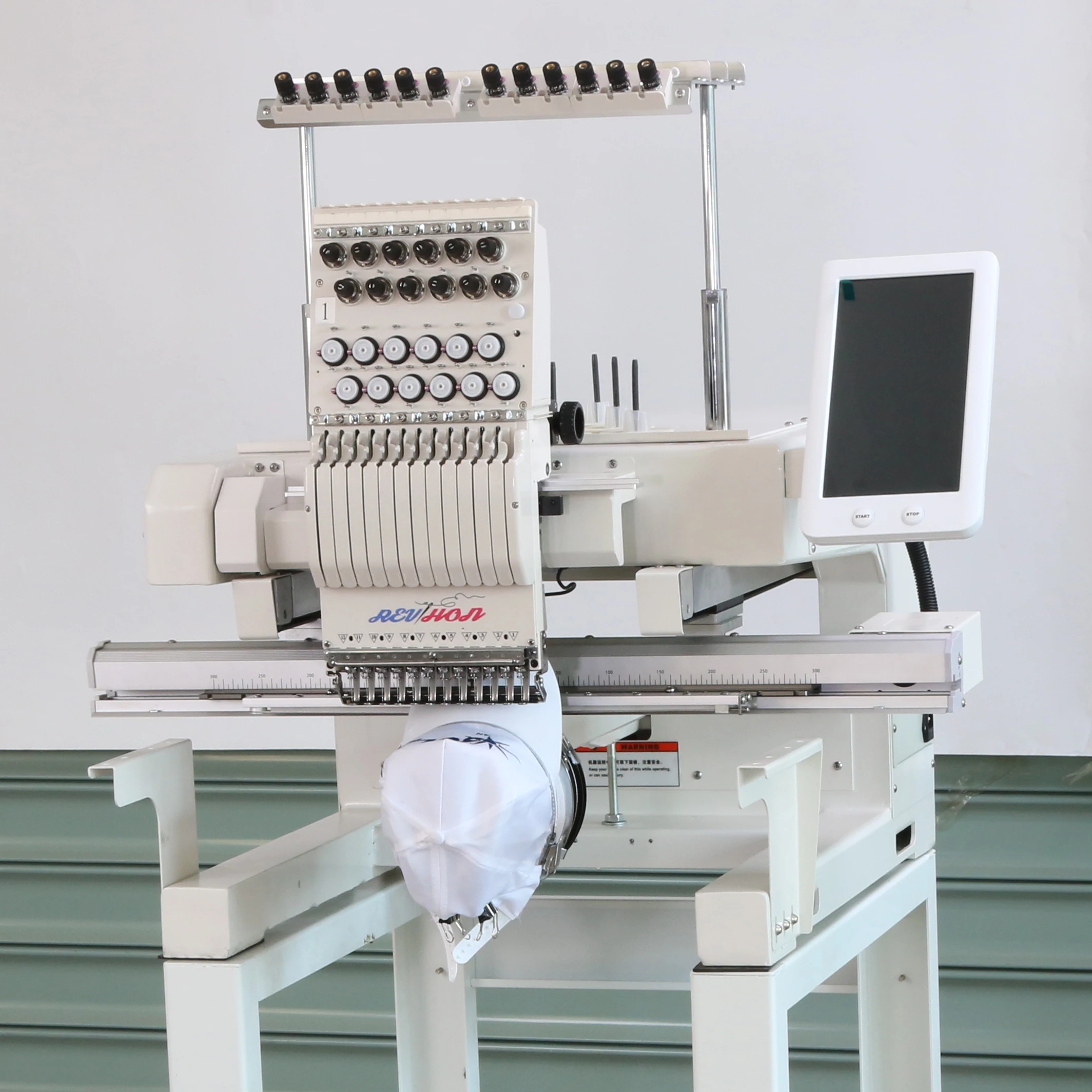 QHM design ladies suits computerized 3D flat/cap Embroidery Machine For Sale