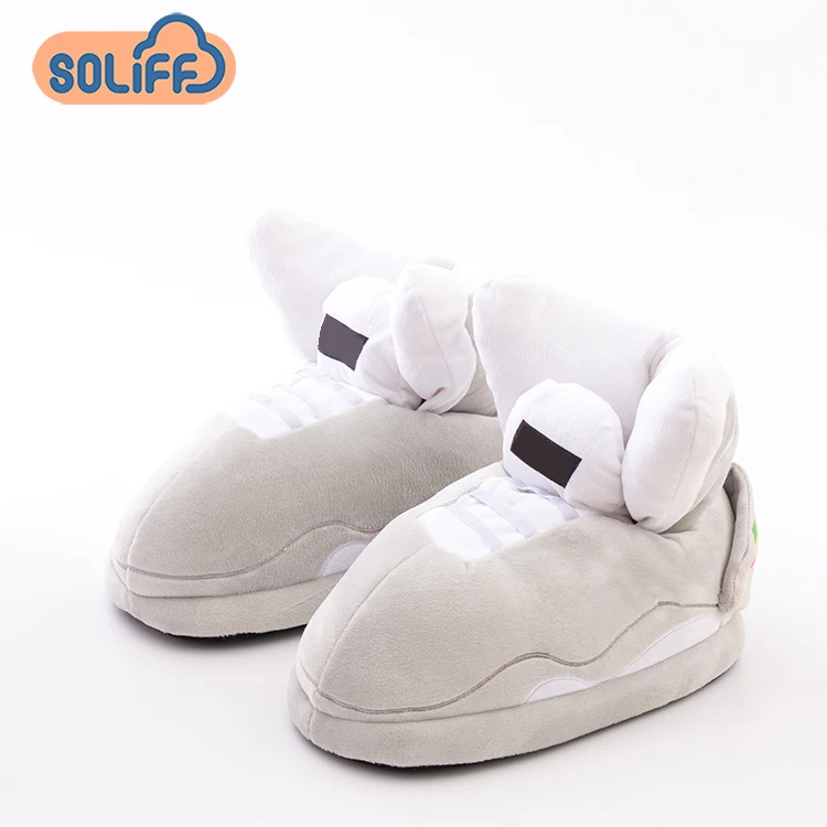 Factory direct custom high quality soft kids adult size plush Slippers indoor shoes