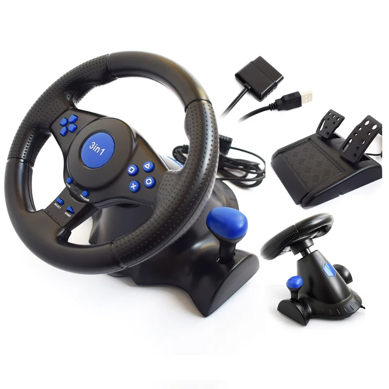 Feedback Driving Force H001 Gaming Racing Wheel with Responsive Pedals for for PS4 XBOX Series X ONE 360 PS3 PS2 PC