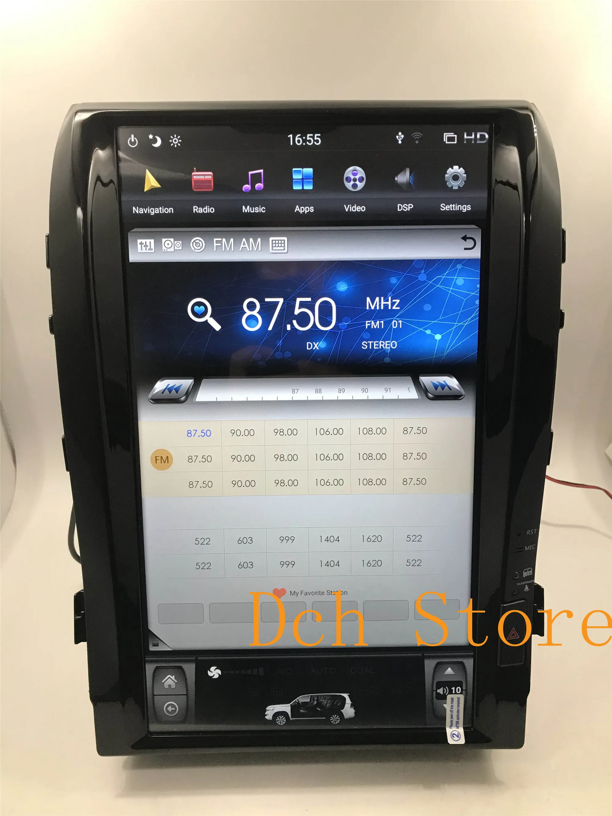 16 inch android 9.0 car dvd player gps navigation for LANDCRUISER LC200 2008-2015 tesla screen stereo auto headunits PX6 CARPLAY