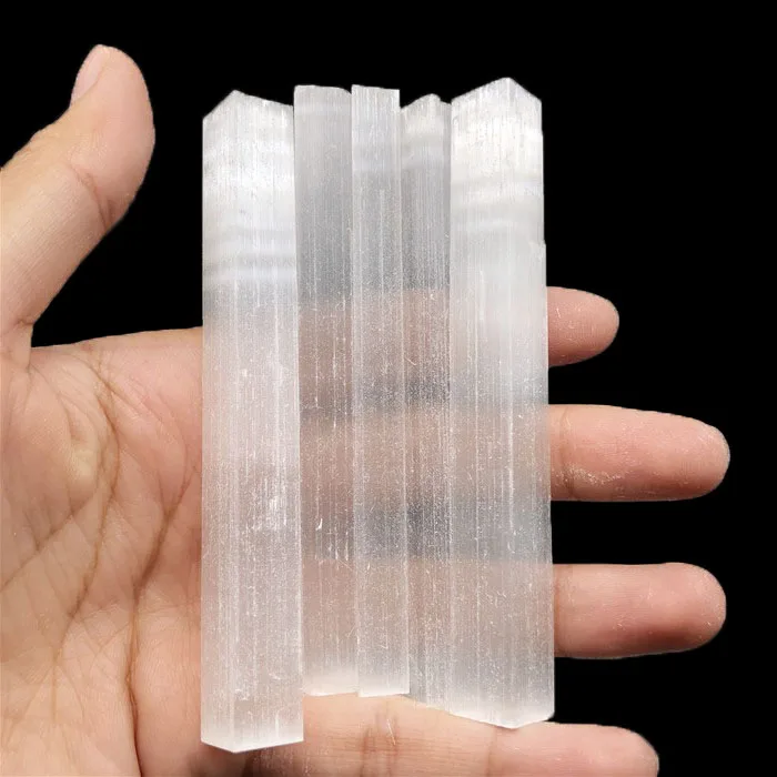 Wholesale Natural Rough Crystal Stick Healing White Gypsum Selenite Crystal Wand Point