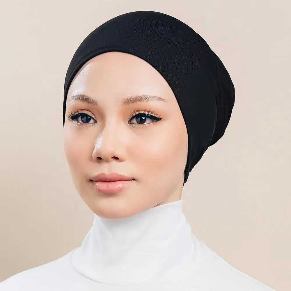 Muslim Inner Hijab Headwrap Stretch Turban Women Islam Headwrap Underscarf Bonnet Full Cover Under Scarf Headwrap Turbante