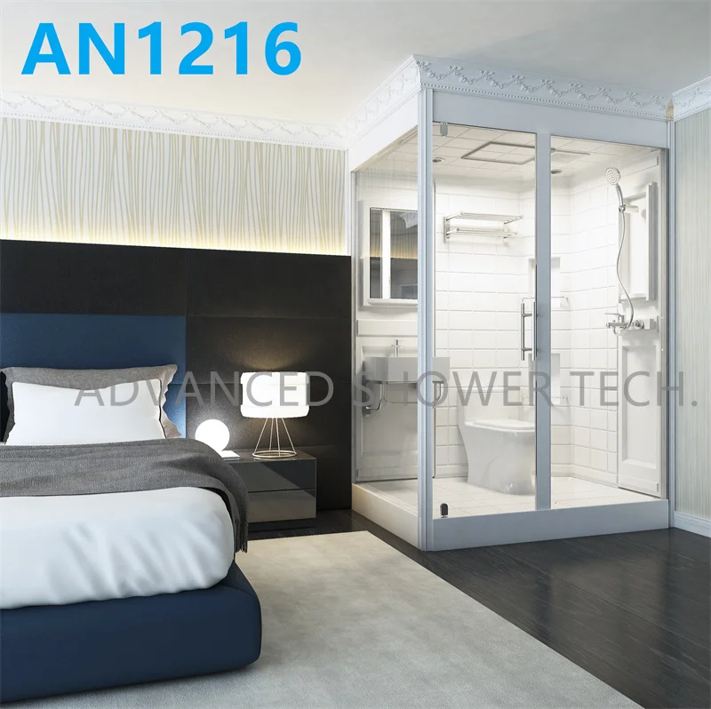 glass shower room rod