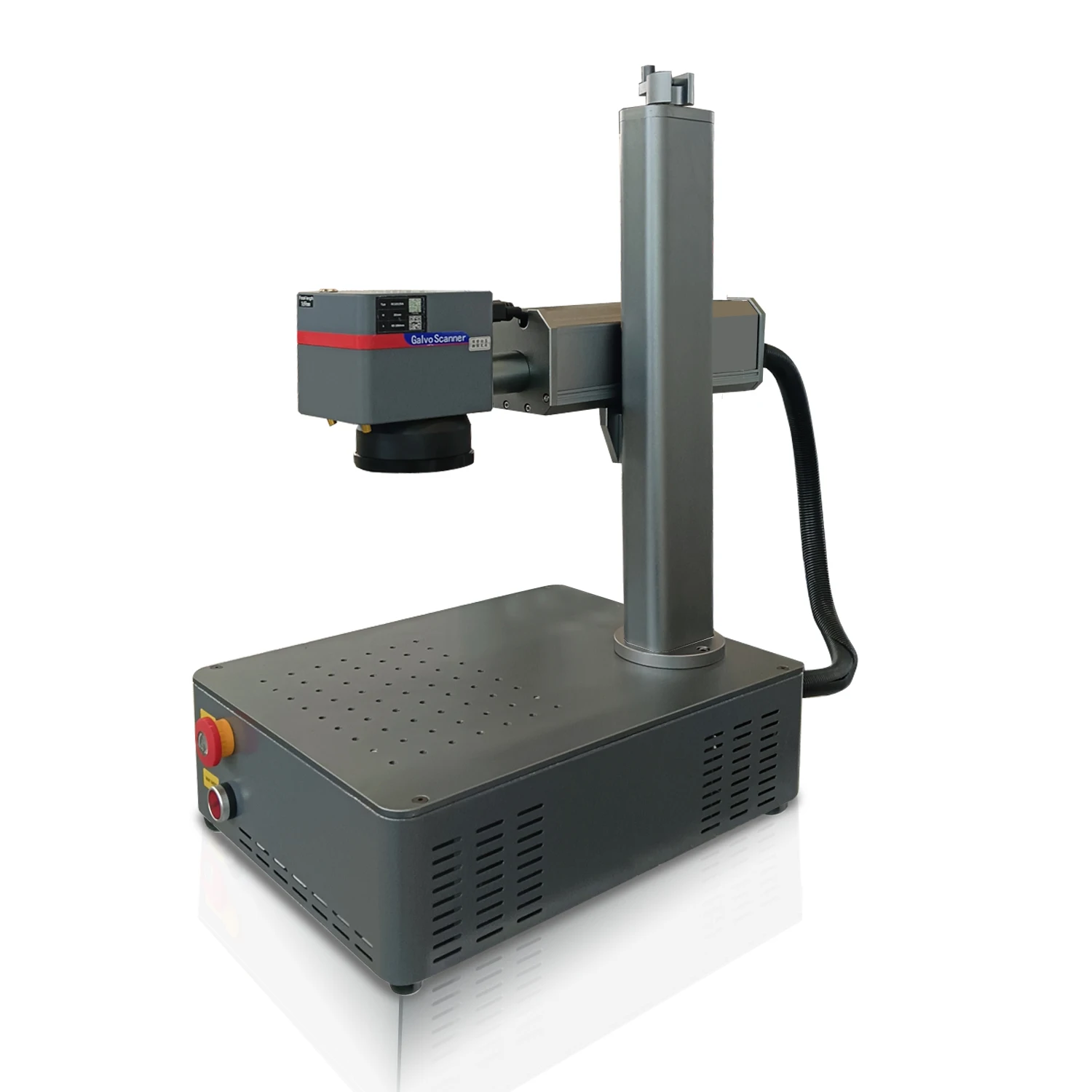 17KG Mini Size Fiber Laser 30w Raycus 30Q with 150*150mm Size Lens SG7110 Head 80mm Rotatory Motorized Z Axis Discount Price