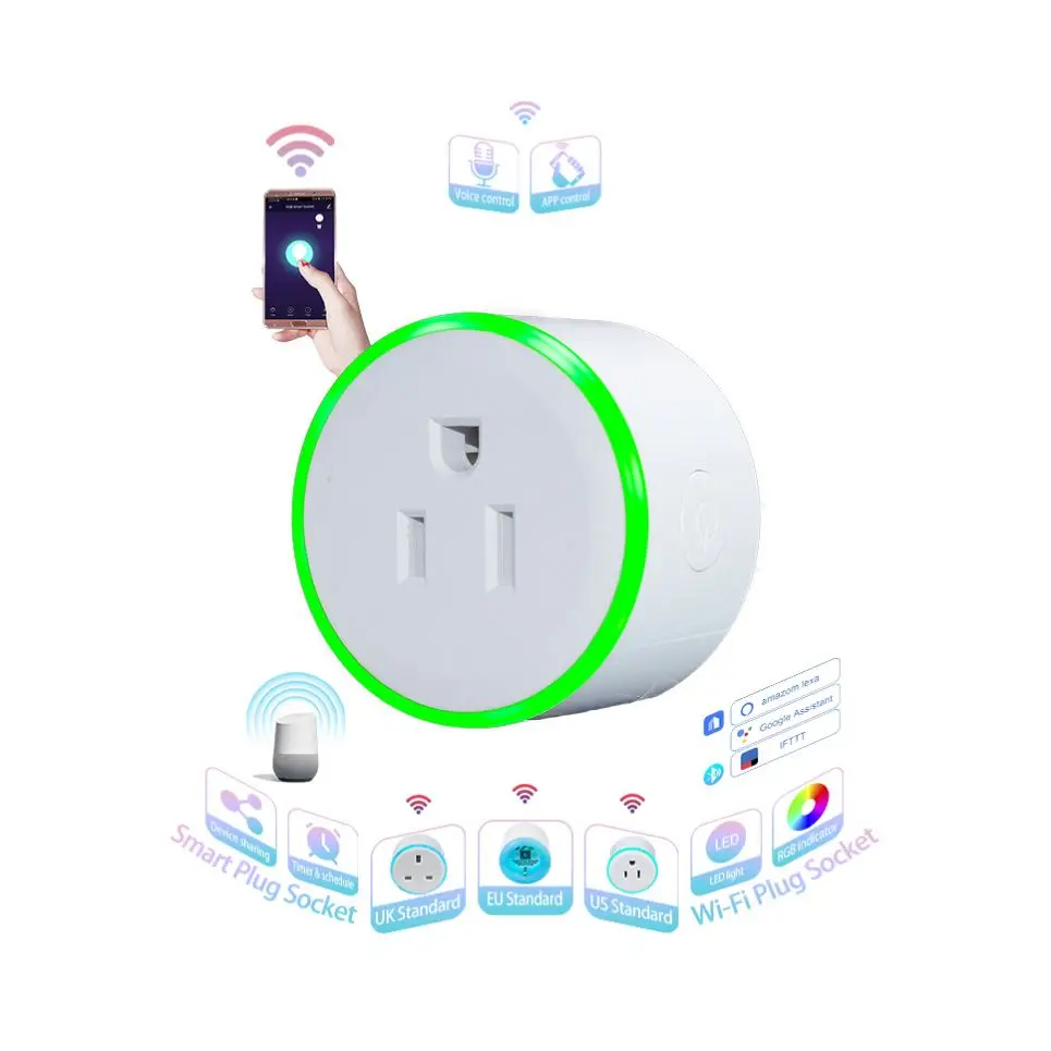 Google Home Alexa Smart Socket Plug US Smart Plug Socket For Hotel