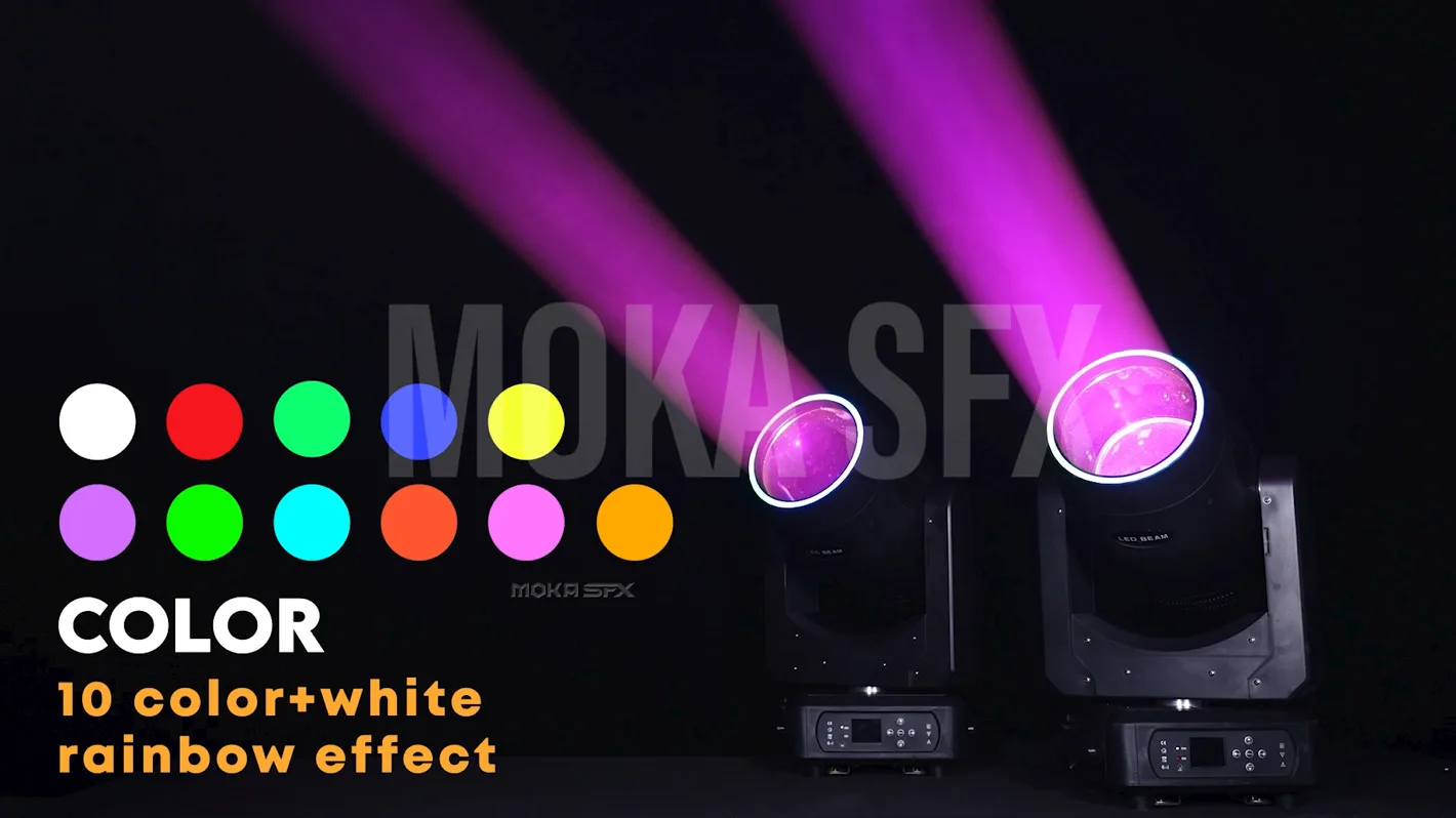 Moka sfx 200w led beam moving head stage effect lighting led rgbw beam lights for wedding disco