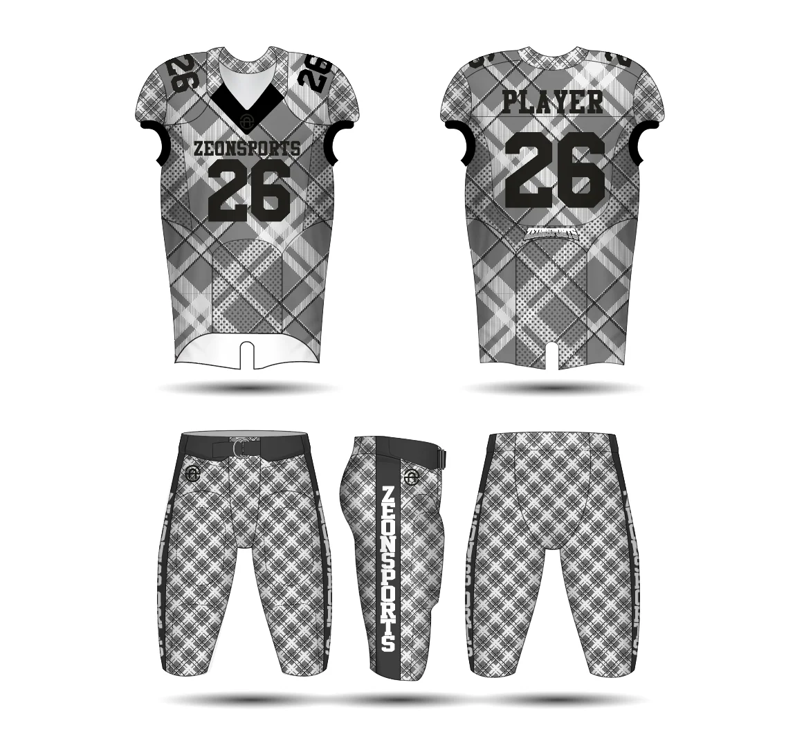 OEM service custom sublimation printing youth adult training combat american football jersey pants uniform