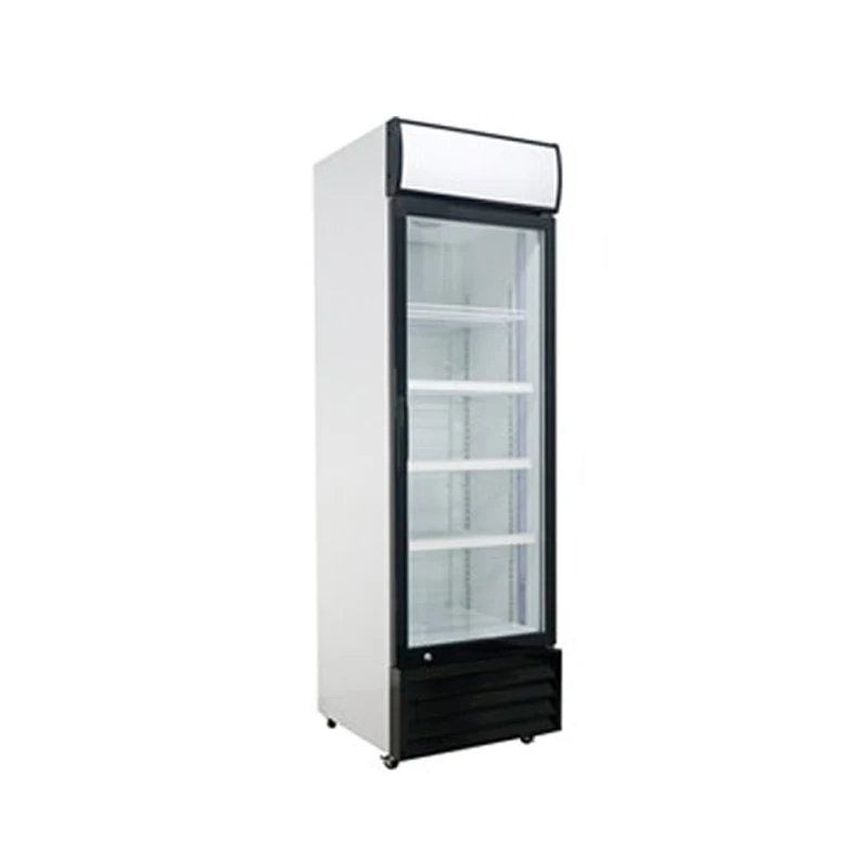 Commercial shop use Single glass doors stand display cooler display fridge
