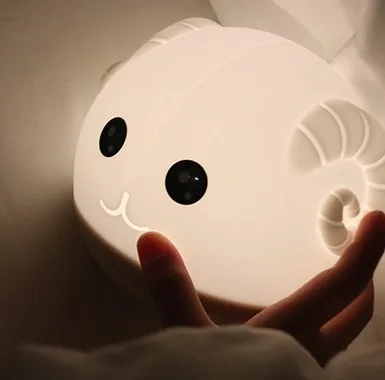 Drop shipping Toliet Led Night Light Sensor Lamparas De Mesa De Noche Silicone Light Night Stand Lamps Sheep Night Light