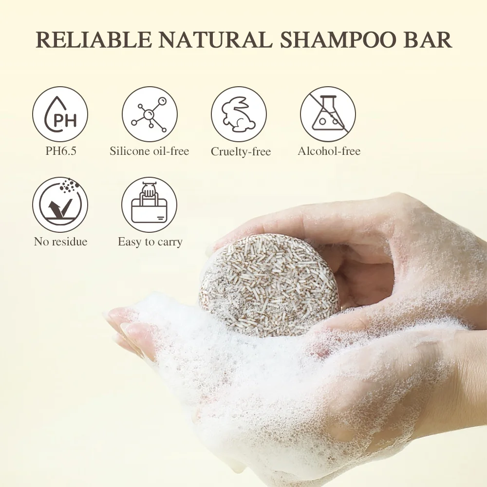 Factory Wholesale Hair Growth Natural Vegan Shampoo Bar Hair Darkening Black Polygonum Soap