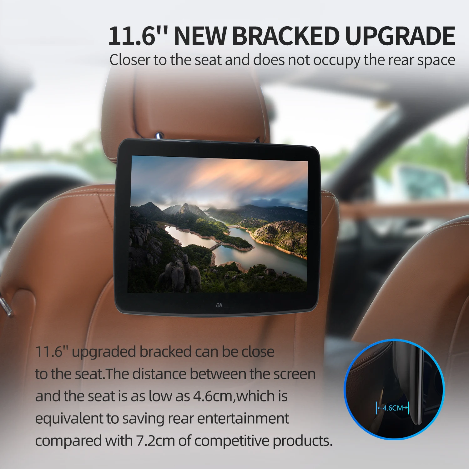 Universal 11.6 Inch Car Rear Entertainment   Android 9.0 Car Touch screen Monitor  Headrest Player for W447