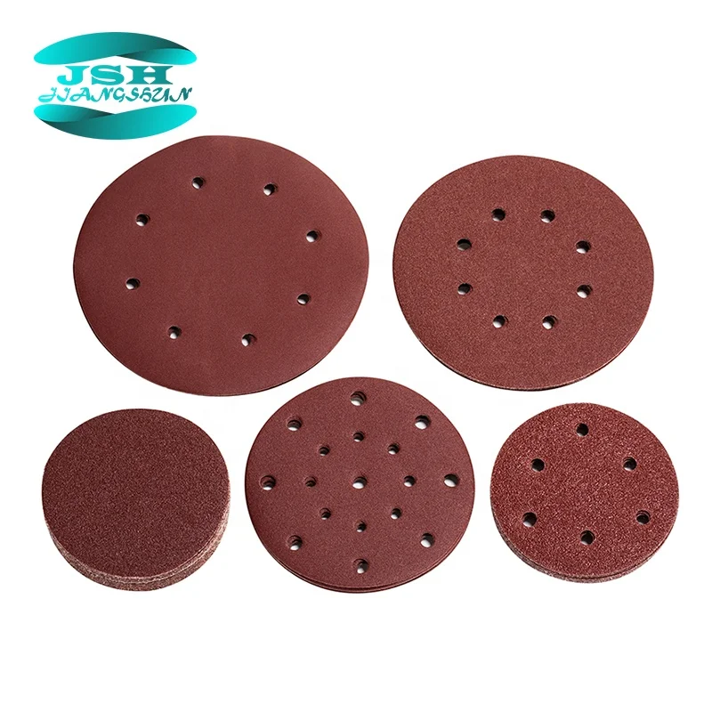 125mm Aluminum Oxide abrasive sandpaper festool red sanding disc for metal and wood