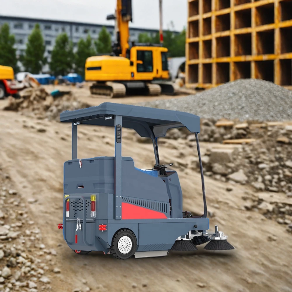 New product factory street cleaning machine electric ride-on road sweeper