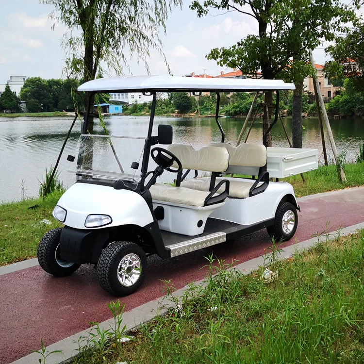 Тележка для гольфа китайского типа ezgo на 4 человека с грузовой кроватью