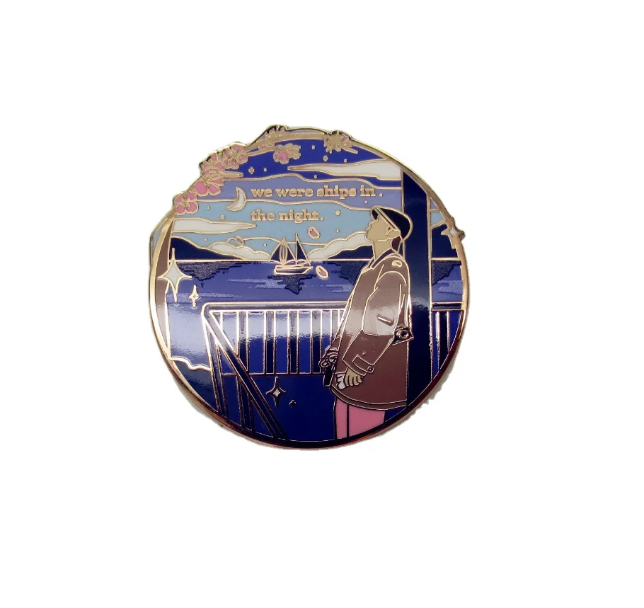 With Custom Both Side logo Souvenir Advertising Gifts Novelty Decorative Brooch Creative Design Metal Lapel Pin Badge