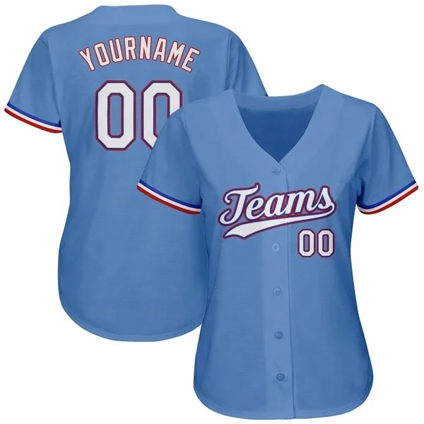 Hot Sale Printing Logo Embroidery Team Name Baseball Shirt Uniforms Customizable Youth Button Down Baseball Jersey