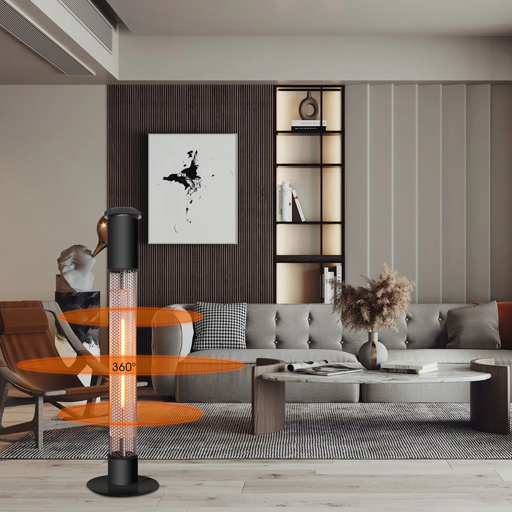 Amazon hot sales factory price Quiet Infrared Heater Gold Tube Freestanding Electric Patio Heater Outdoor Heaters