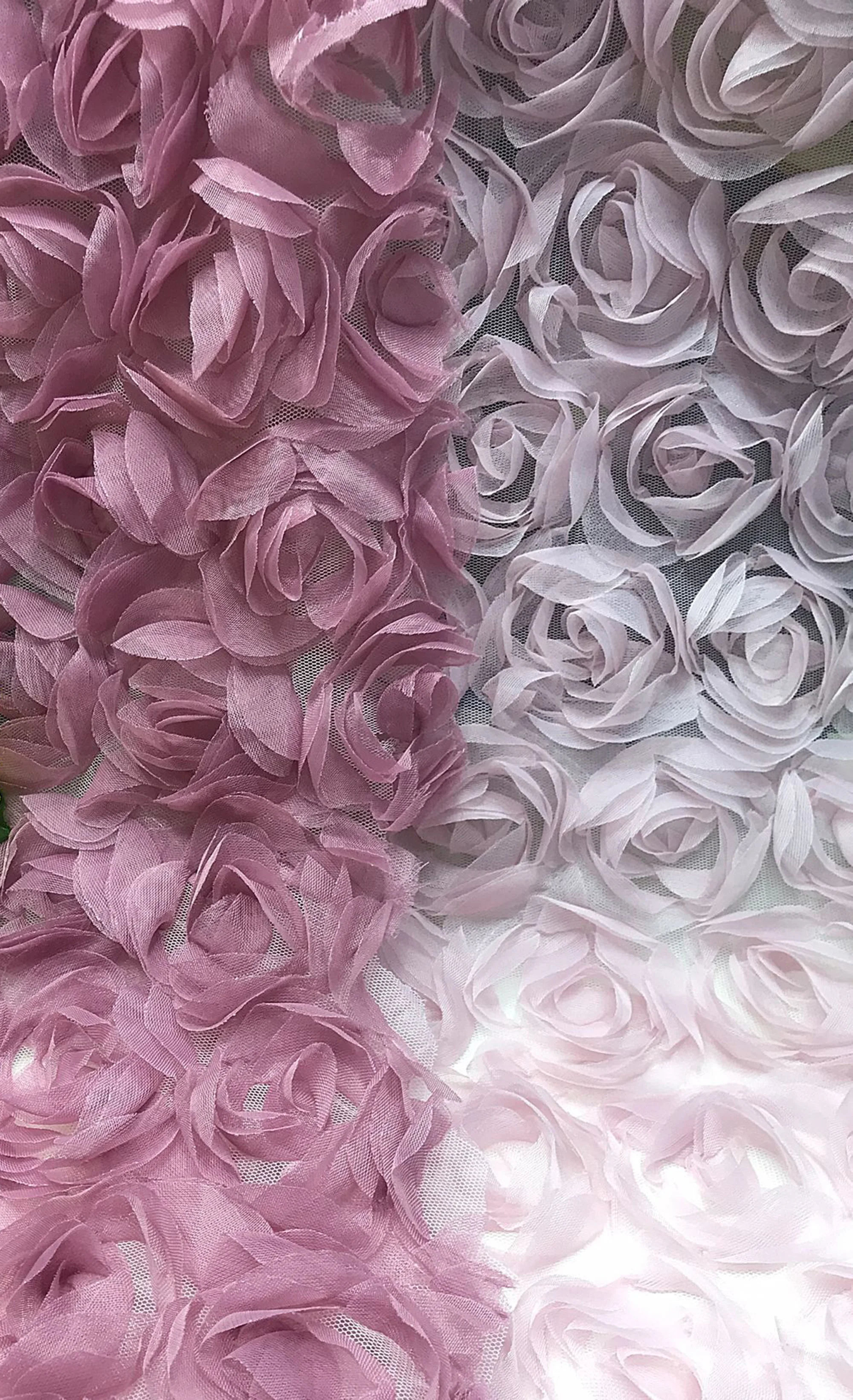 Rose Tulle Net Haute Ruffles Cake Dress Fancy Mesh Net lace fabric