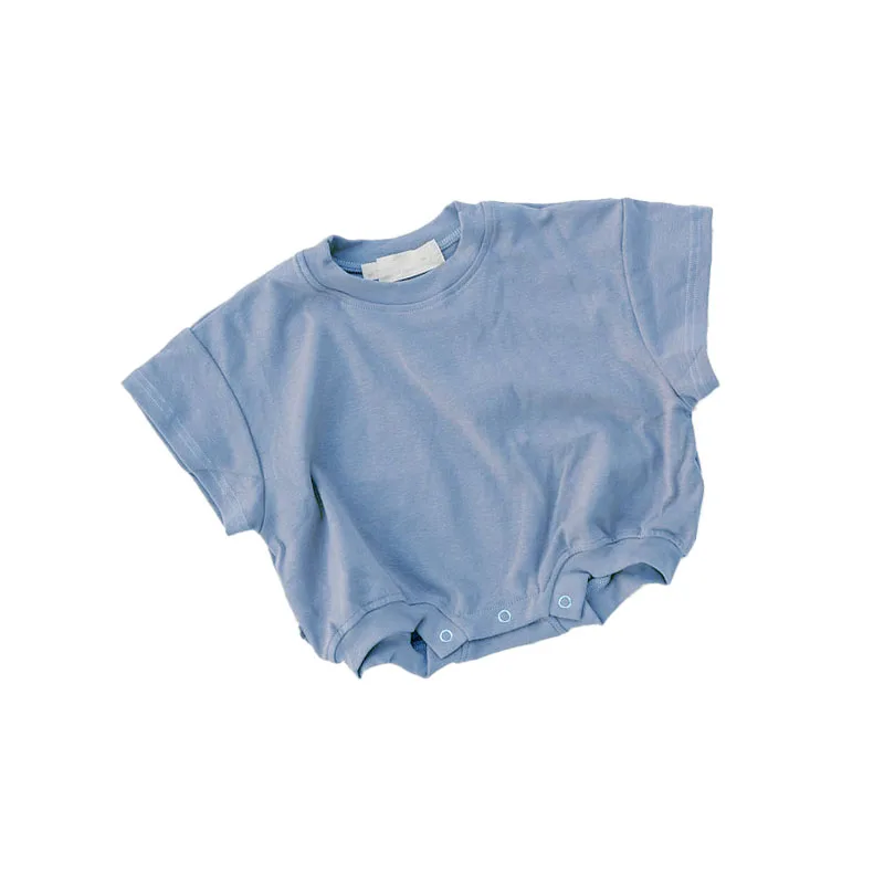 Custom Newborn Baby Romper Organic Cotton Tshirt Romper French Terry Oversized Infant Jumpsuit Bodysuit Sleepwear Pjs Toddlers