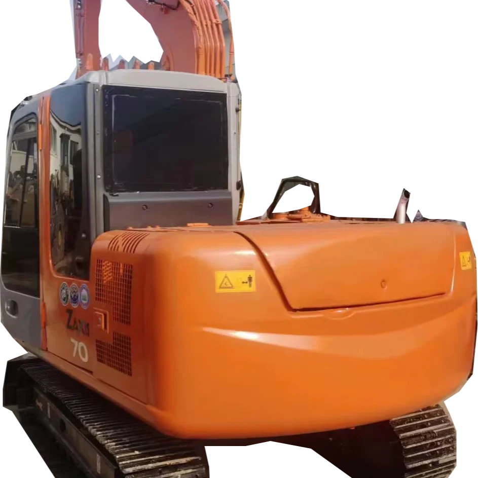 Hitachi Zx65UR Zx70 6 ton 6.5 ton 7 ton Rubber Track Excavator Low Working Hours Hitachi Digger with Rubber Track