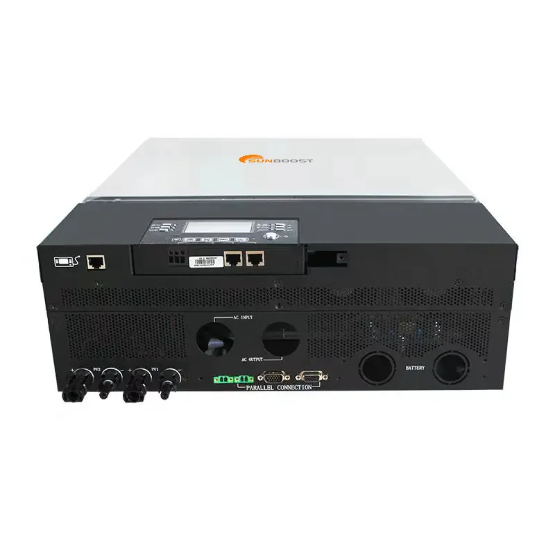 SUNBOOST Removable Display 8KW 11KW 6 Parallel MPPT Controller Hybrid Solar Power Inverters 48V 10KW Off Grid AC String Inverter