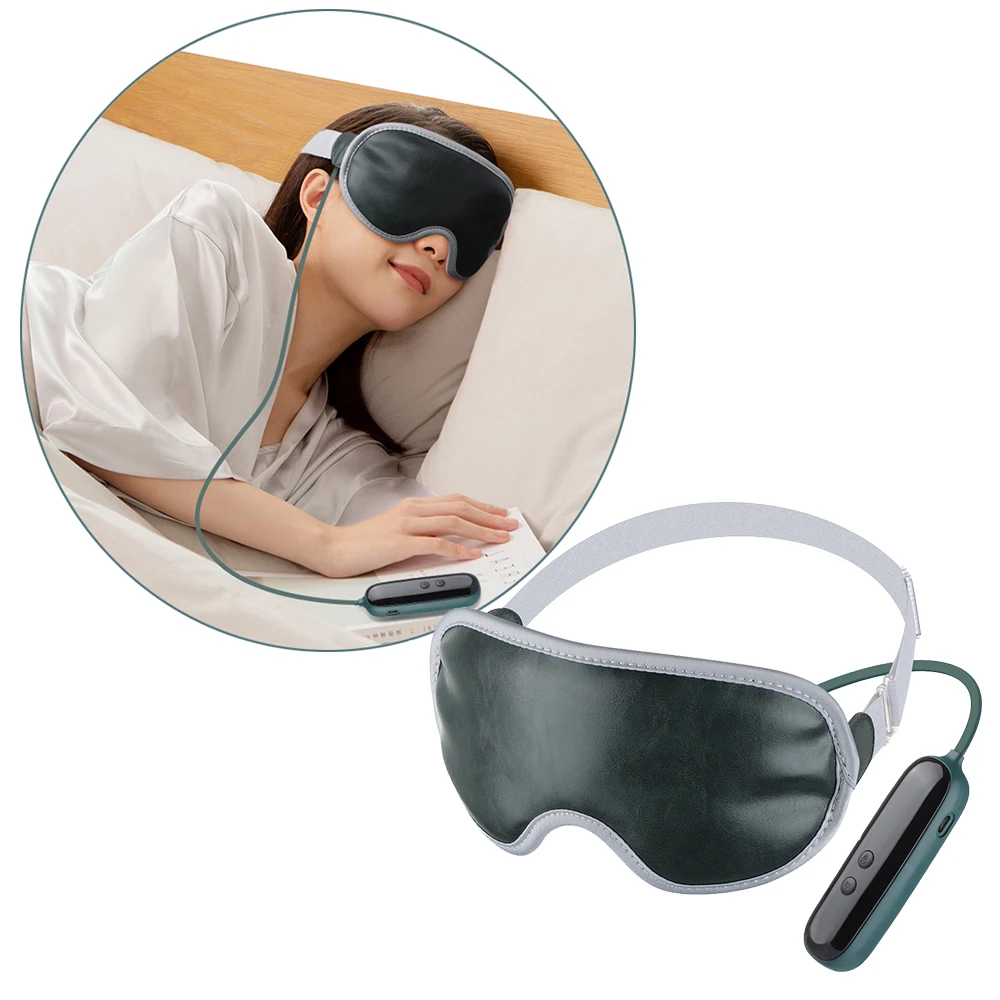 USB Heat Therapy Eye Care Mask Relieve Fatigue Vibration Shiatsu Eye Massager with Remote Control