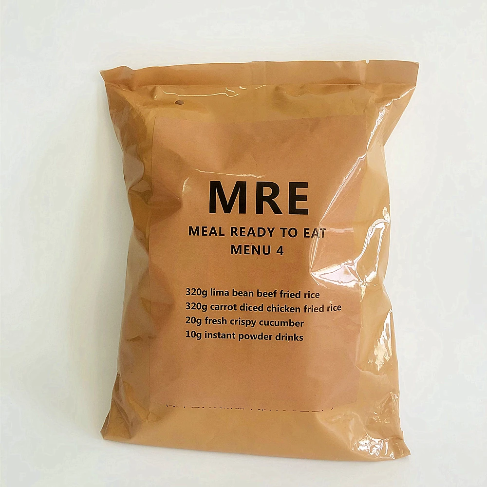 MRE Portable lima bean beef fried rice food mre ration food(MENU4)