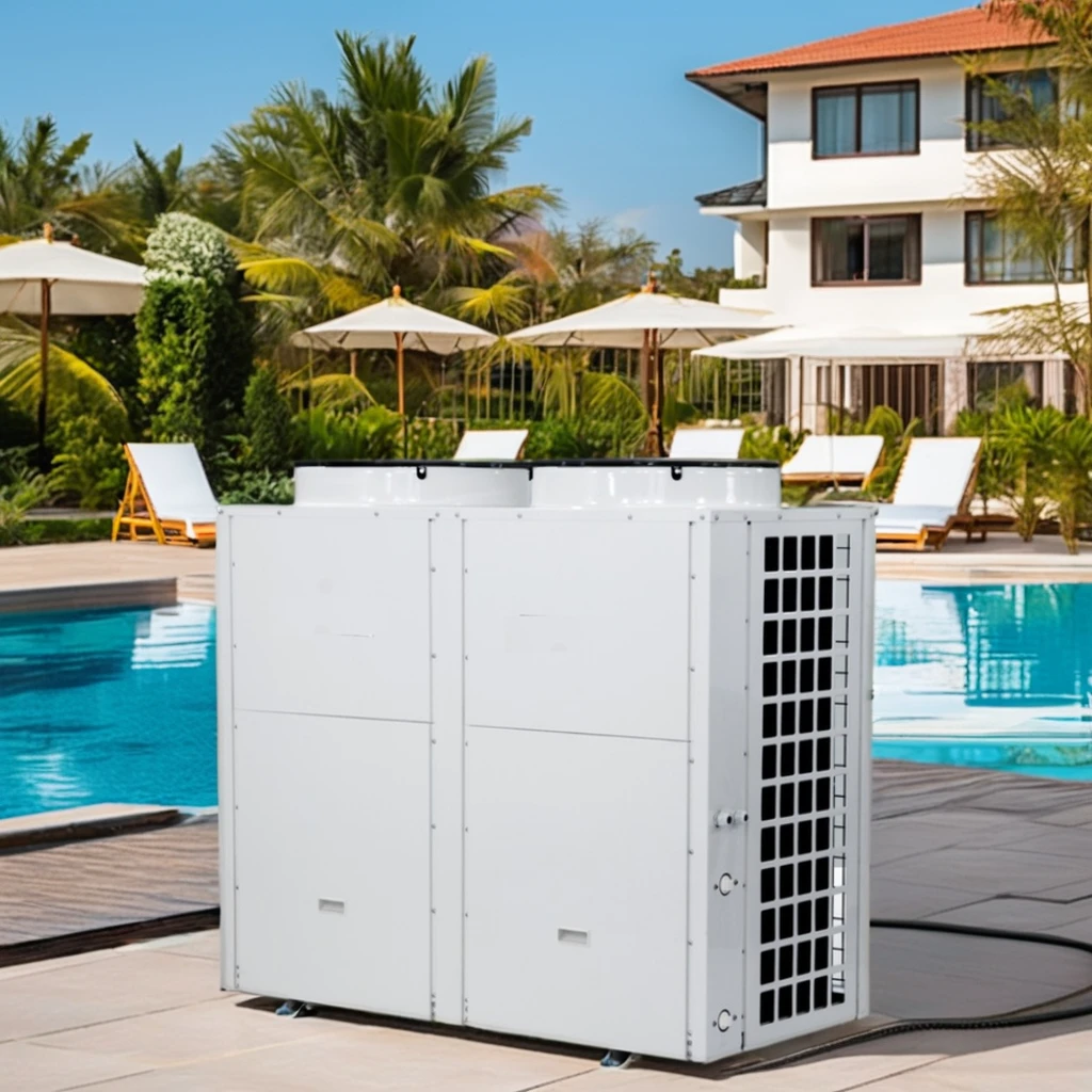 100kW Electric Powered Household Air Source Heat Pump Hot Water Swimming Pools Hotels Smart WiFi App Control Durable