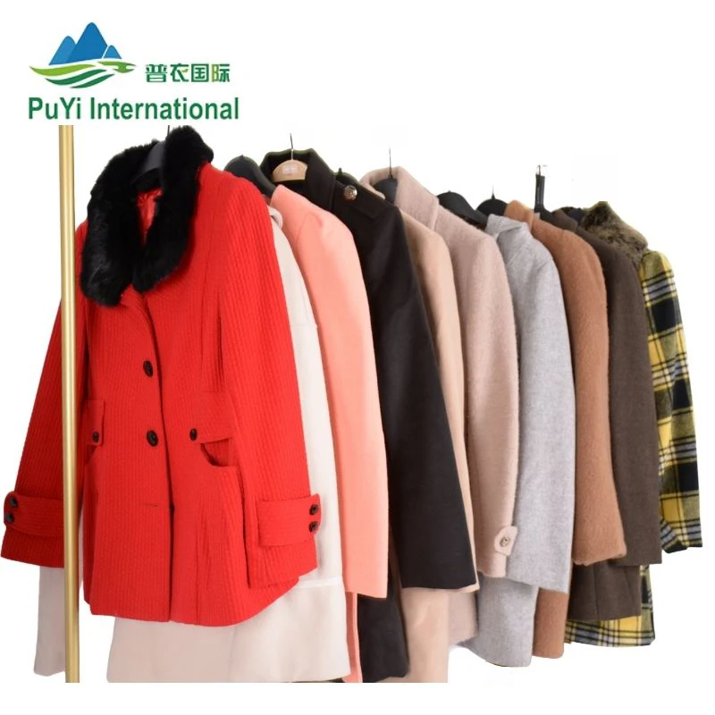 PUYI used clothes korea plus size winter costs branded usa used clothing bale clothes second hand