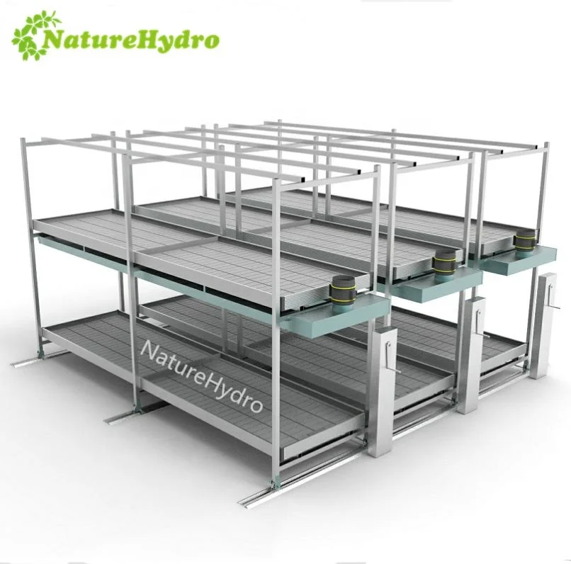 Hydroponic Vertical Growing Grow Rack Ventilation Ebb And Flow Drain Tray