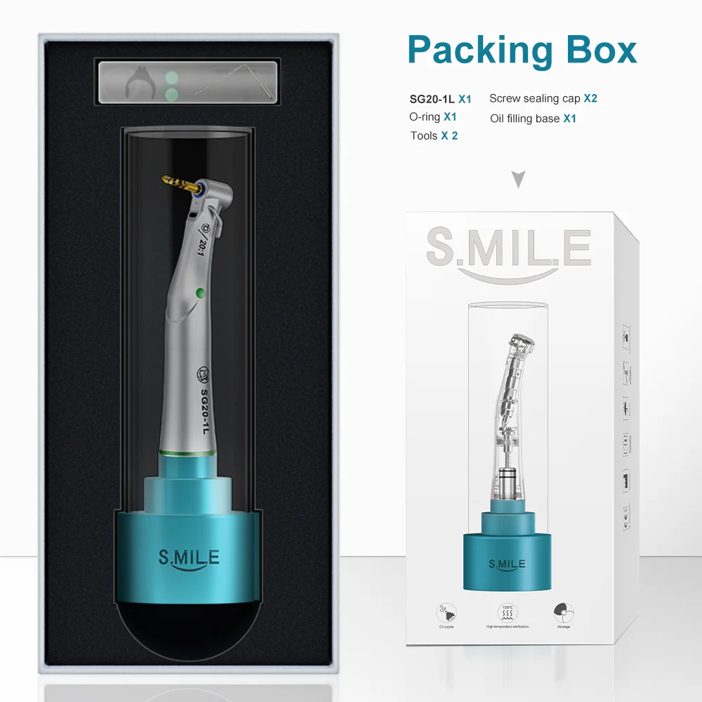 AI DENTAL Smile Series SG20-1L Dental Implant Handpiece 20:1 Implant with External and Internal Water Spray 80Ncm Torque