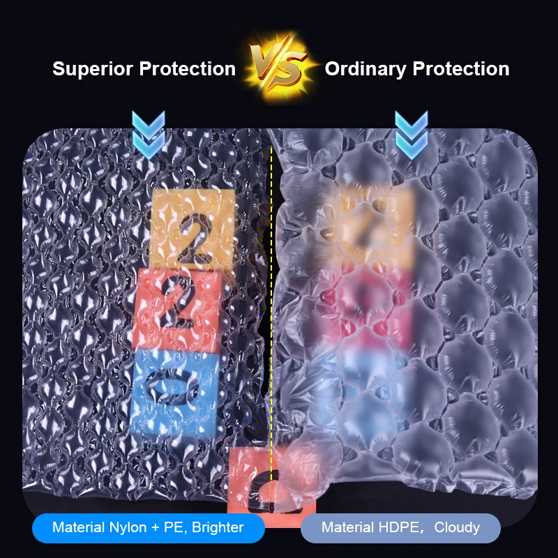 Plastic Packing Cost Save Bubble Film Air Filling Protective Packaging Air Pillow Film Bubbled Air Roll